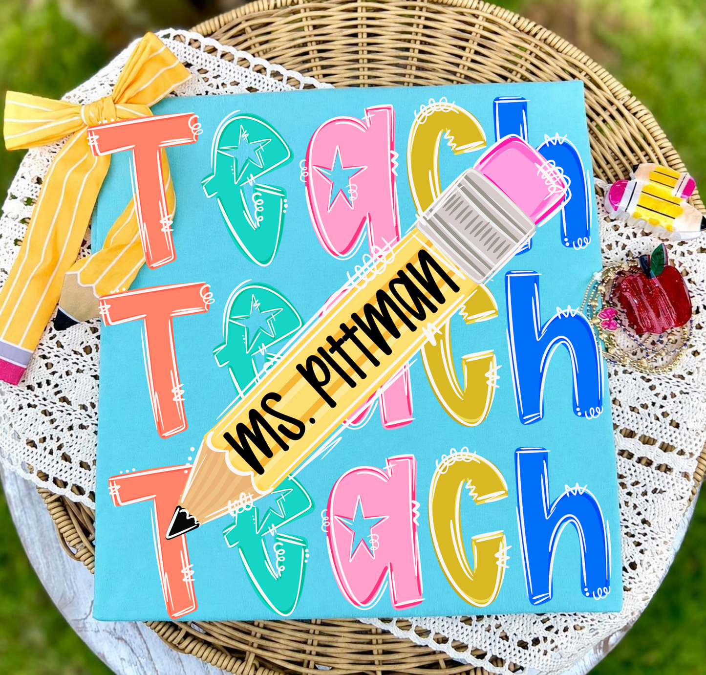 Teach Customized Pencil Tee